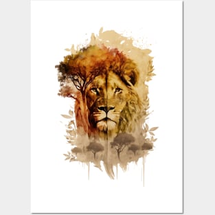 Mystical Monarch: A Lion's Dreamscape Posters and Art